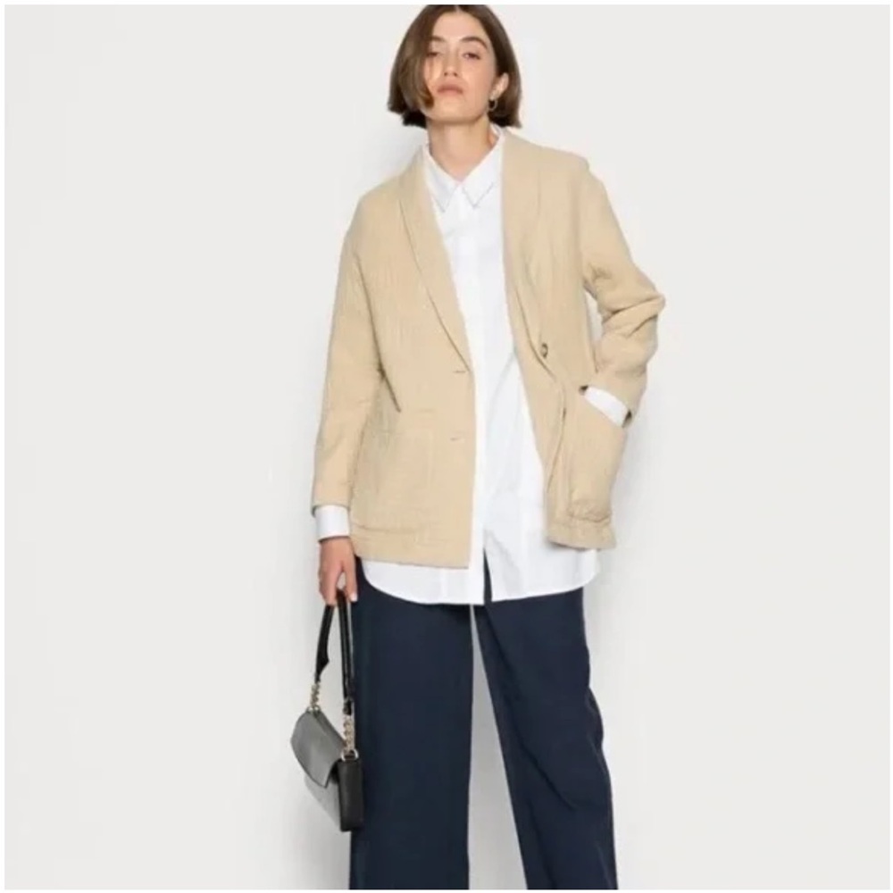 Madewell Tan Blazer Lightweight Relaxed Fit